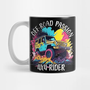 Off-Road Passion rider vintage retro design. Mug